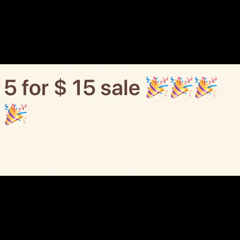 5 for $ 15 sale